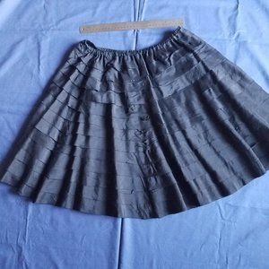 NWT Chan Luu tiered skirt, black, silk
